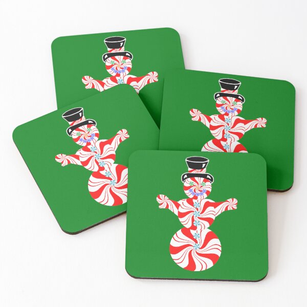 Item preview, Red and White Striped Peppermint Christmas Snowman designed and sold by Deborah Camp.