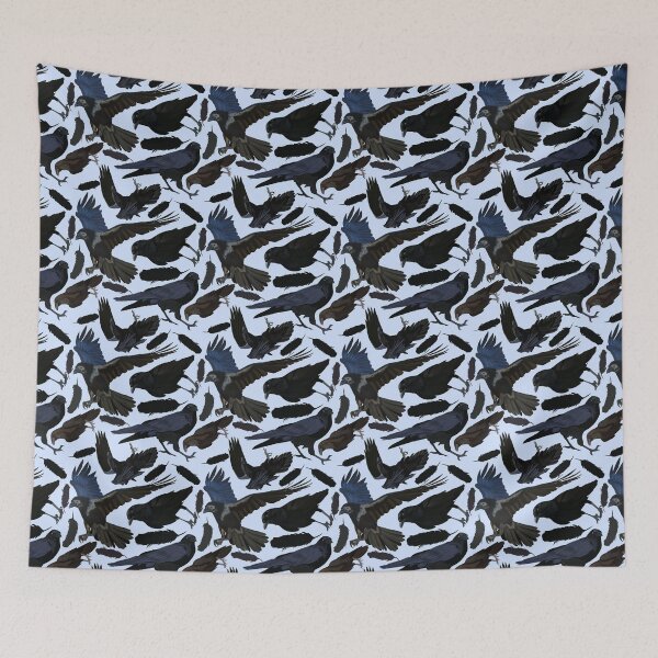 Item preview, Corvid cuervos cuervos en azul designed and sold by Aisling Tierney.