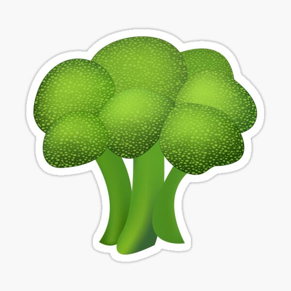 "Broccoli food Emoji Illustration" Sticker by nakrut987654321 Redbubble