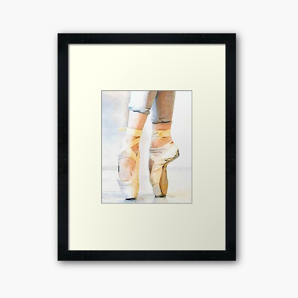 Vista previa del artículo con la obra «Bailarina en punta: impresión en acuarela de una bailarina de ballet», diseñado y vendido por ChezLorraines.