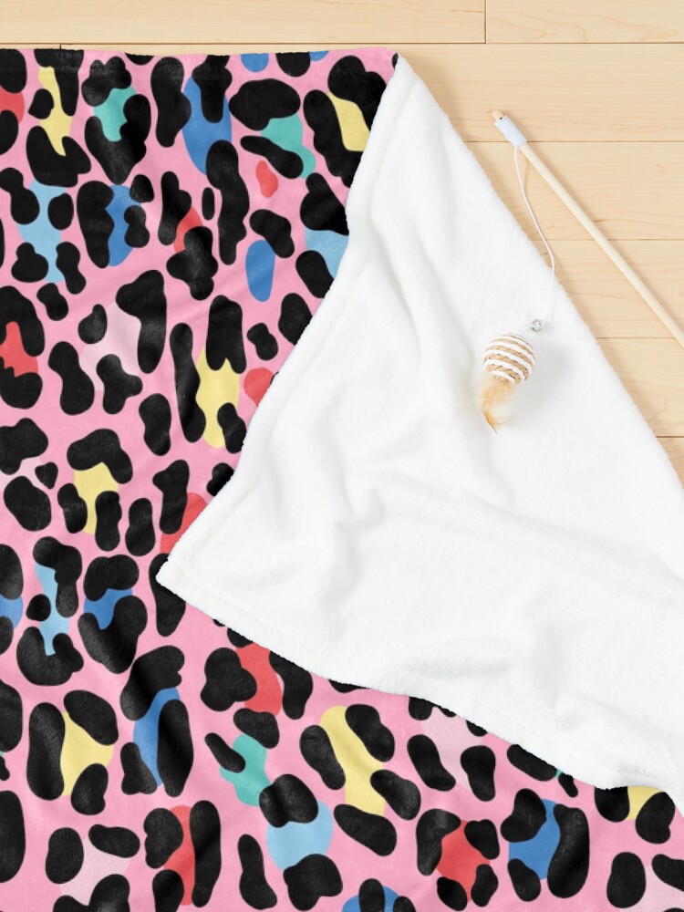 Alternate view of Rainbow leopard by Elebea Pet Blanket