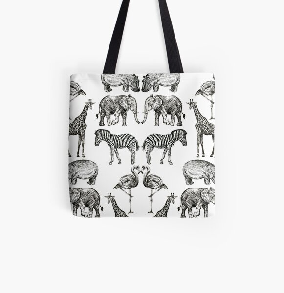 Couples on Safari All Over Print Tote Bag
