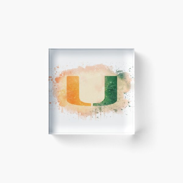 Item preview, University of Miami Watercolor Logo designed and sold by College Watercolor Logos.