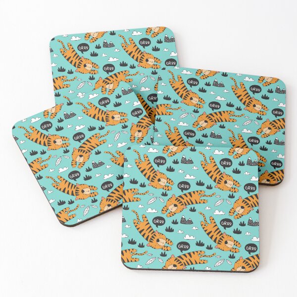Item preview, Cute Tiger Pattern designed and sold by Imakeyouhappy.
