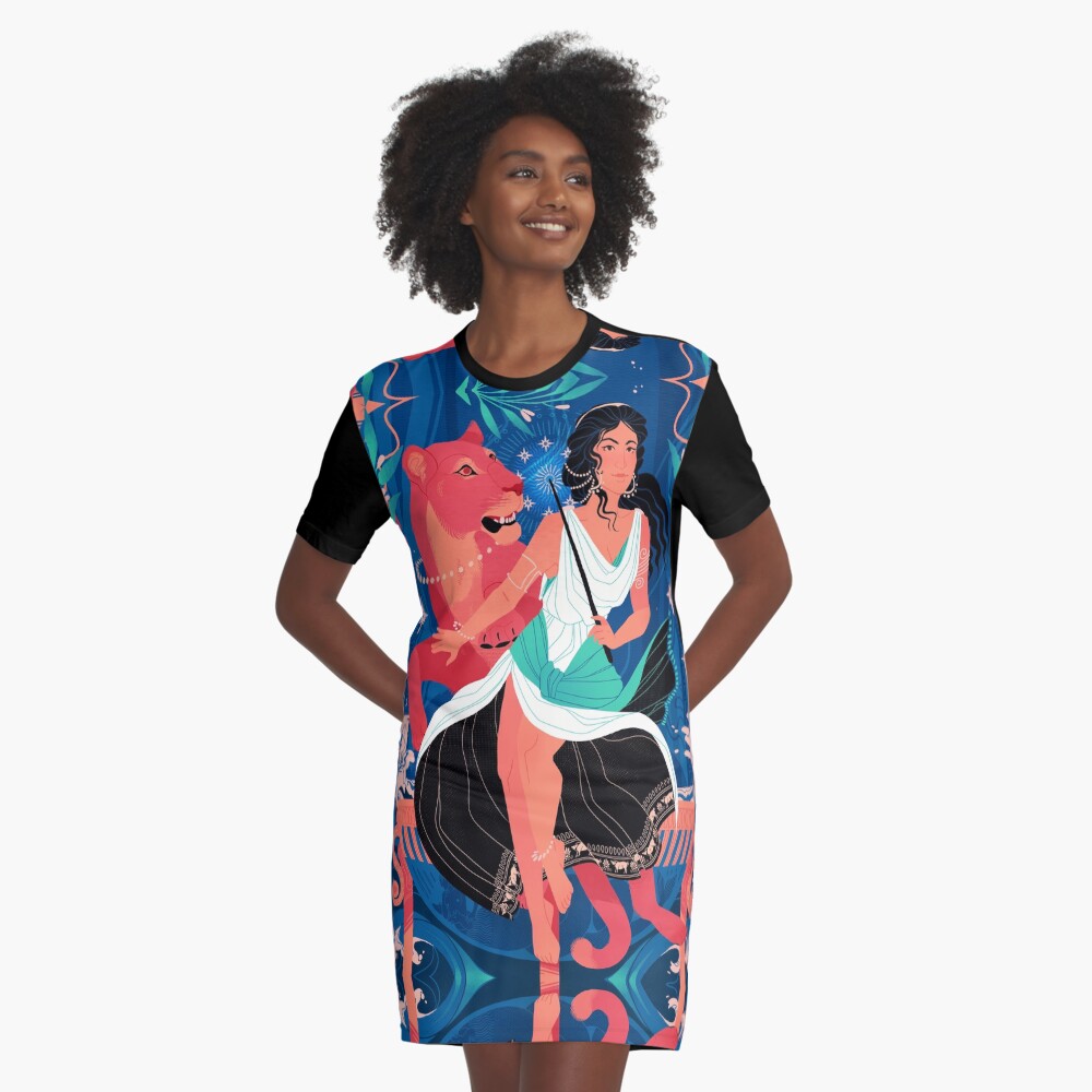 Item preview, Graphic T-Shirt Dress designed and sold by flaroh.