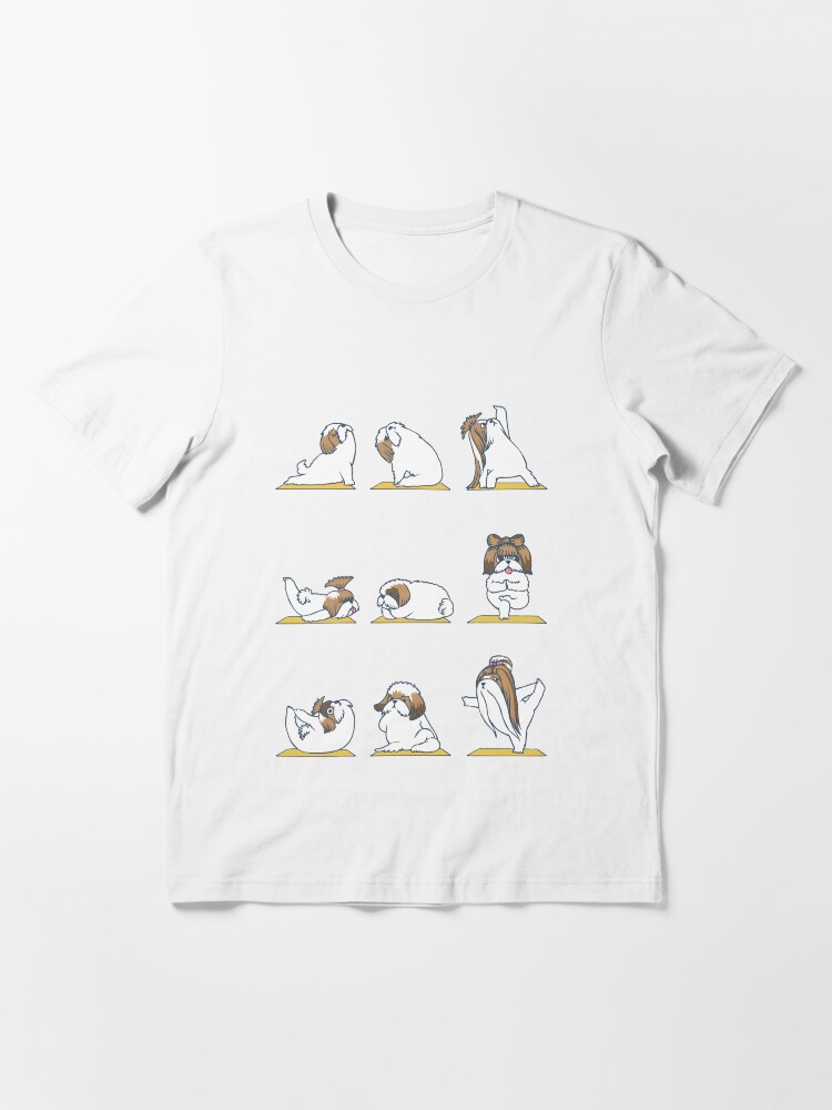 "Shih Tzu Yoga" T-shirt for Sale by Huebucket | Redbubble | shih tzu t ...