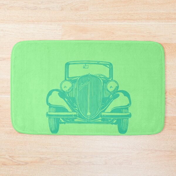 Item preview, Green retro car Fiat  color art designed and sold by artdragongift 15.