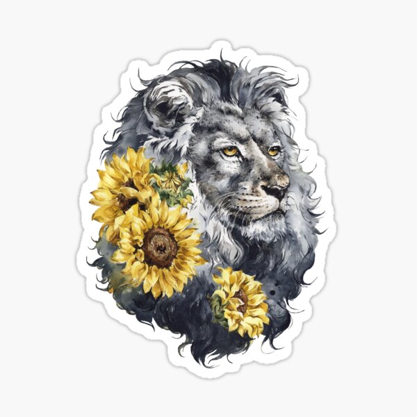 FLOWER STICKER – LOVE & LION