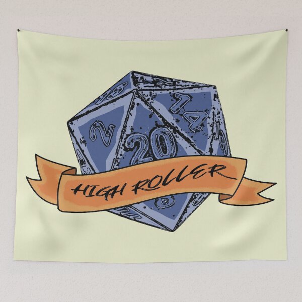 Item preview, high roller - D20 dice - funny nerd designed and sold by nerdy-northern.