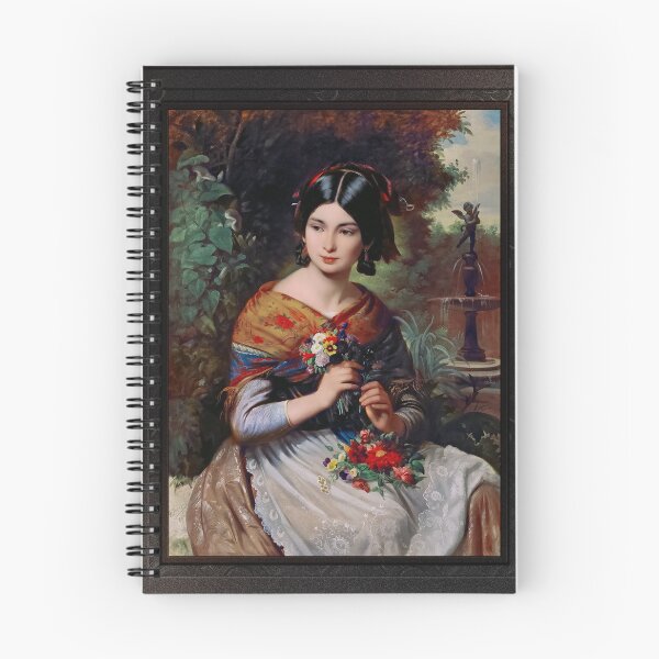Item preview, A Girl With Flowers by József Borsos Remastered Xzendor7 Classical Art Old Masters Reproductions designed and sold by Xzendor7 Digital Art Creations.