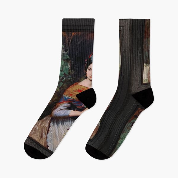 Item preview, A Girl With Flowers by József Borsos Remastered Xzendor7 Classical Art Old Masters Reproductions designed and sold by Xzendor7 Digital Art Creations.