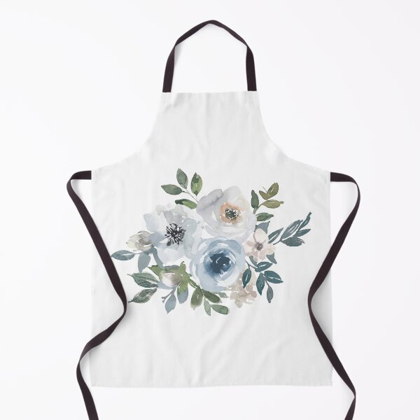 Item preview, Watercolor Dusty Blue Floral Graphics designed and sold by prabathmu.