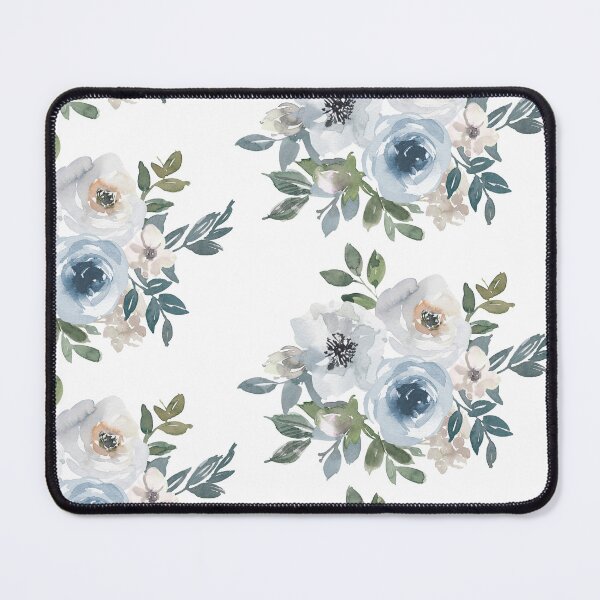 Item preview, Watercolor Dusty Blue Floral Graphics designed and sold by prabathmu.