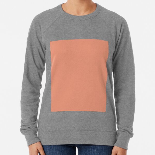 salmon colored sweatshirt