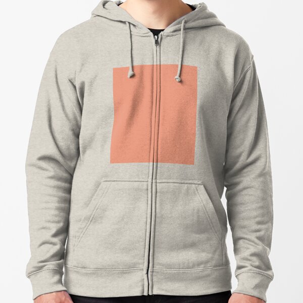 salmon colored sweatshirt