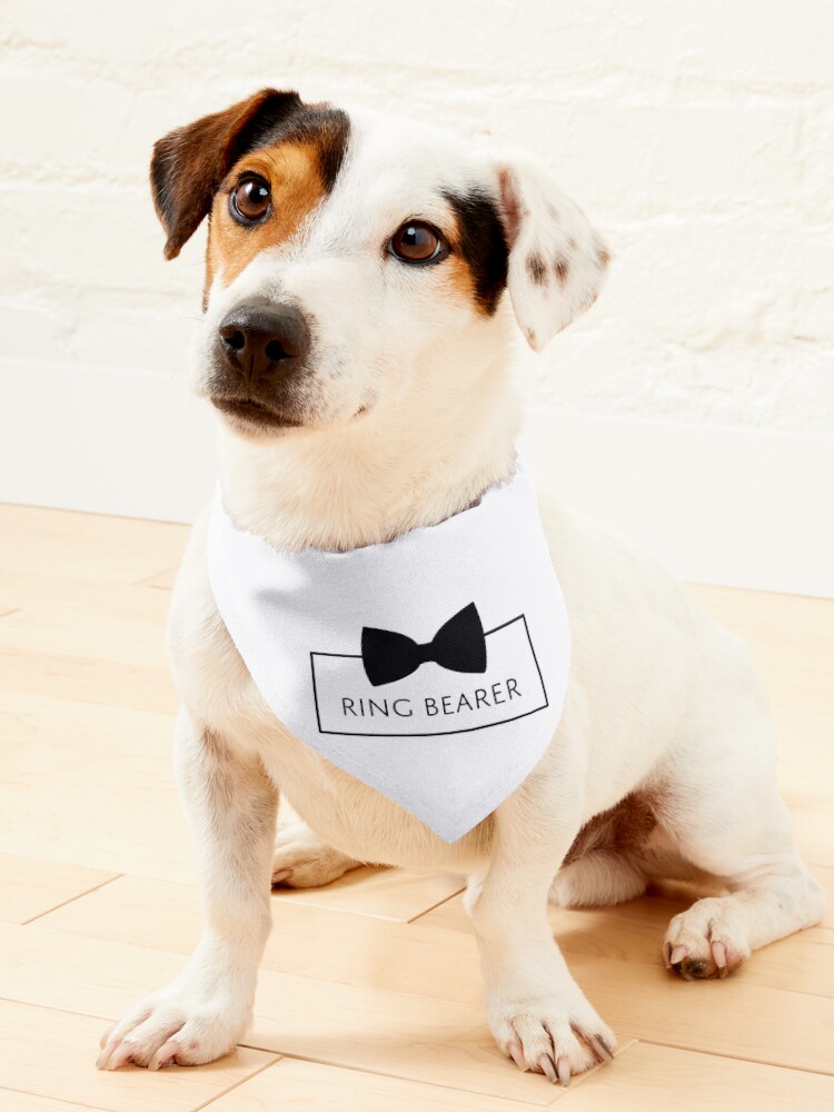 Ring bearer Wedding party Bow tie Ring security Pet Bandana for Sale by KateBilous