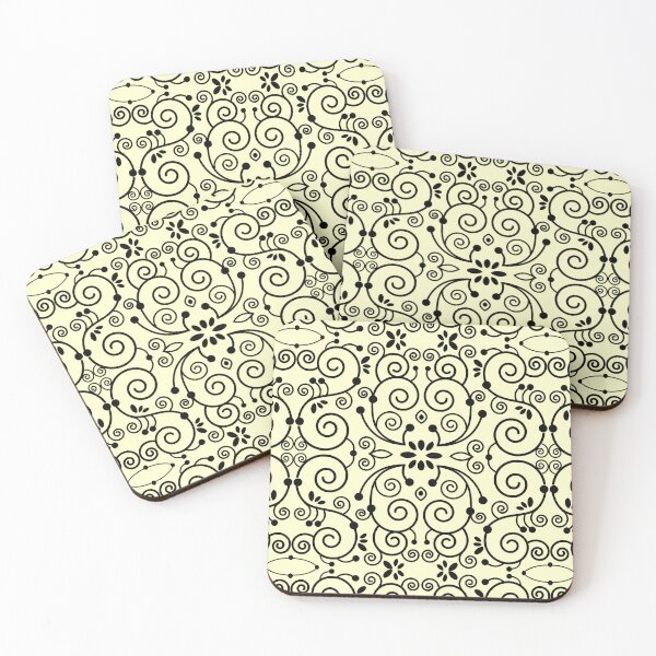 Item preview, Swirlygig Black on Soft Yellow Repeat 5748 designed and sold by Art in My Loft.