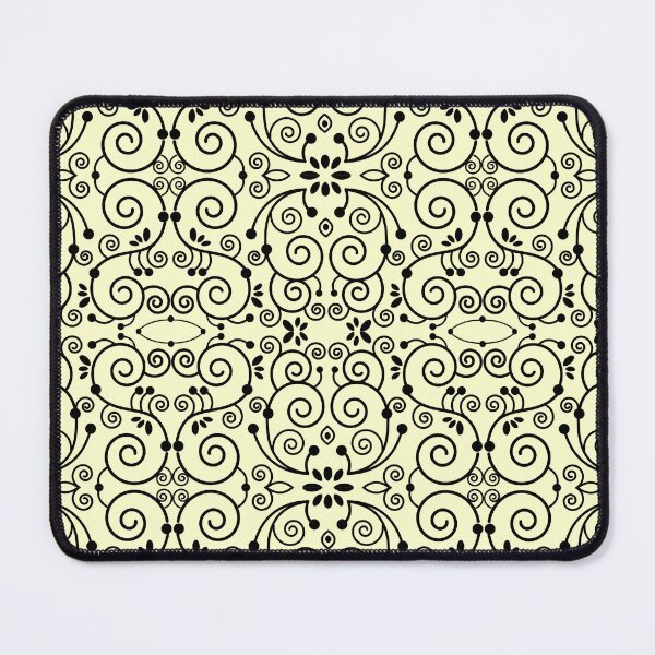 Item preview, Swirlygig Black on Soft Yellow Repeat 5748 designed and sold by Art in My Loft.