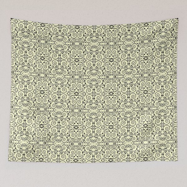 Item preview, Swirlygig Black on Soft Yellow Repeat 5748 designed and sold by Art in My Loft.