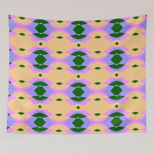 Item preview, Apricot Green Mauve Pink Curvy Shapes Abstract Art designed and sold by AraljanFusion.