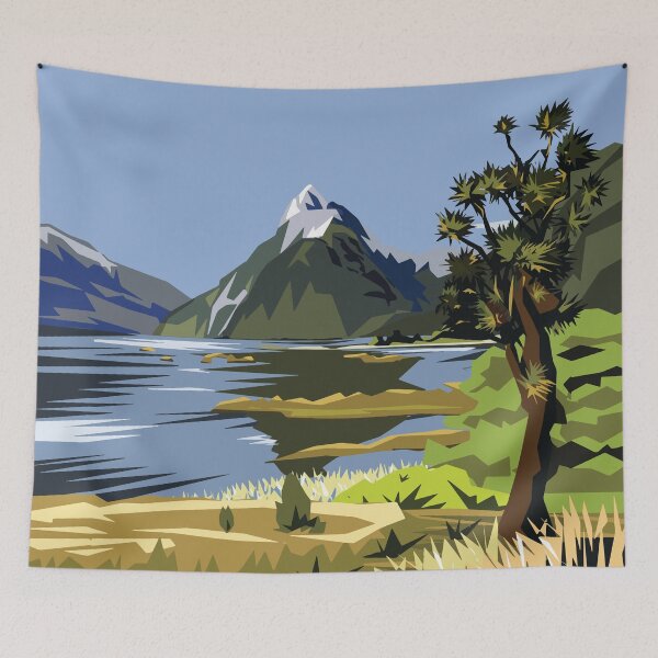 Item preview, Mitre Peak, MIlford Sound, NZ designed and sold by Ira Mitchell.