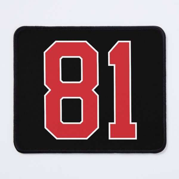 Item preview, Sports Number 81, red black color lucky sport eighty one designed and sold by ArtIsParty.