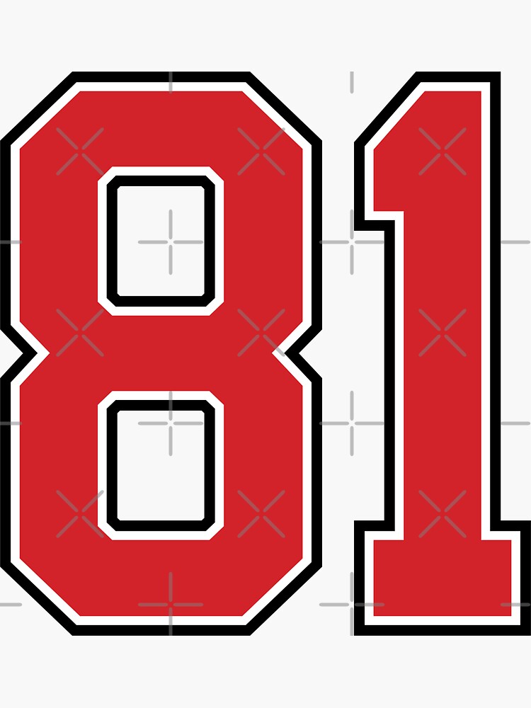 Sports Number 77, red black color lucky sport seventy seven Sticker for  Sale by ArtIsParty