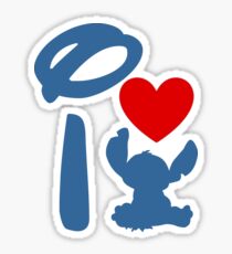 I Heart Stitch (Inverted) Sticker