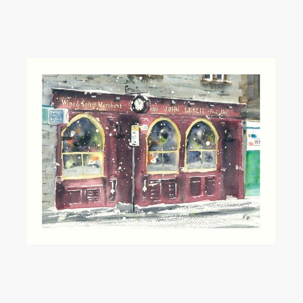 Leslie's Bar (snow) Art Print