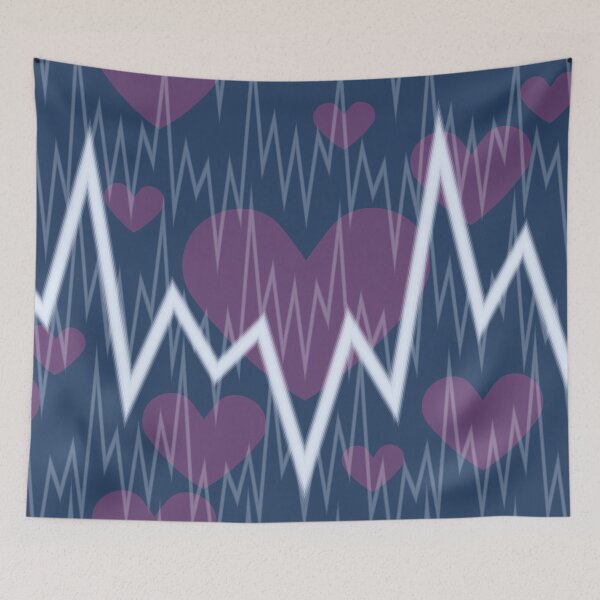 Item preview, Carlrdiomonitor lines and hearts designed and sold by ReflectedCrafts.