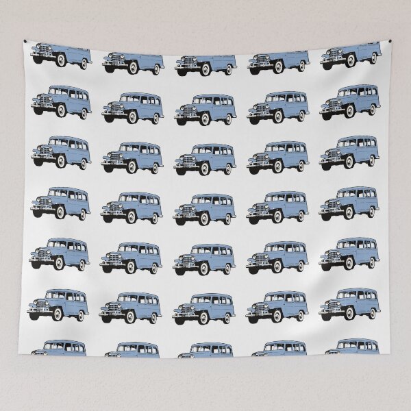 Item preview, Light Blue Vintage Station Wagon designed and sold by CoolRide.