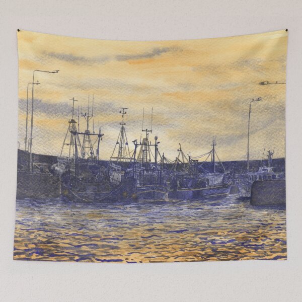 Item preview, Pittenweem Harbour at Sunset designed and sold by Moti Black.