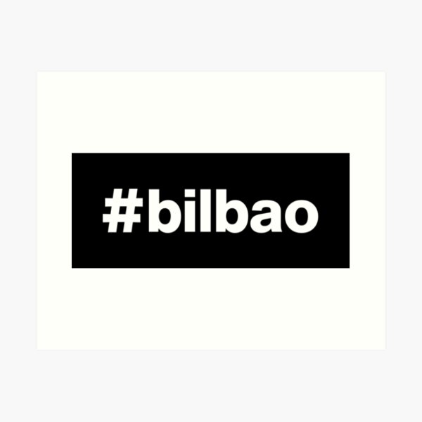 Vista previa del artículo con la obra «Hashtag bilbao», diseñado y vendido por ArtIsParty.