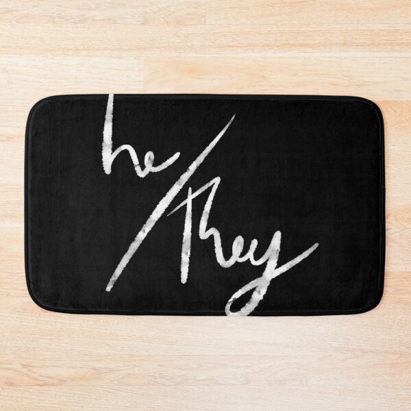 Item preview, He/They (white) designed and sold by Alex Tal.