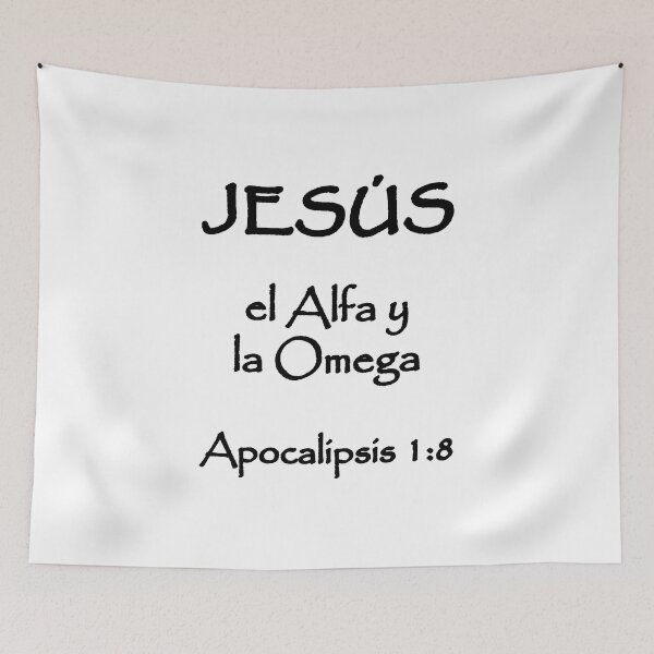 Item preview, Revelation 1:8 Jesus Alpha and Omega Spanish Bible Verse designed and sold by NombresDeJesus.