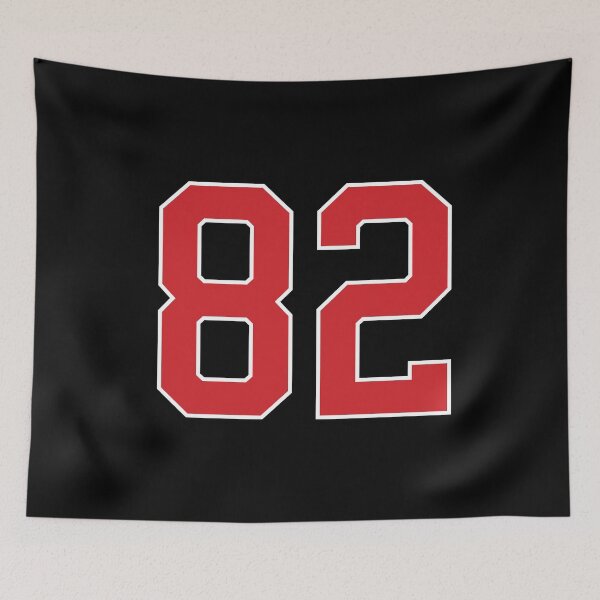 Item preview, Sports Number 82, red black color lucky sport eighty two designed and sold by ArtIsParty.
