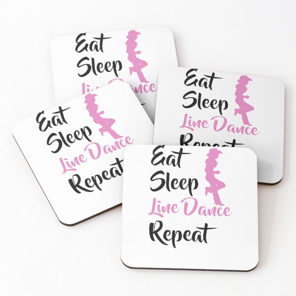 Item preview, Eat Sleep Line Dance Repeat Line Dancing Line Dancer Cowgirl designed and sold by theshirtinator.