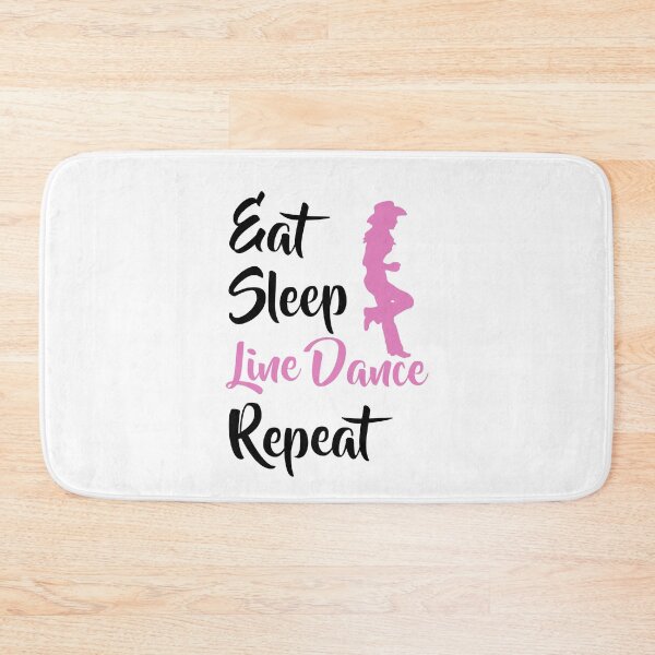 Item preview, Eat Sleep Line Dance Repeat Line Dancing Line Dancer Cowgirl designed and sold by theshirtinator.