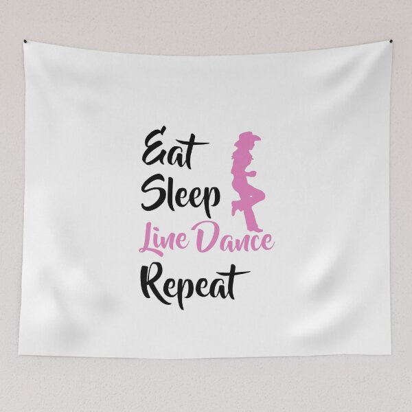 Item preview, Eat Sleep Line Dance Repeat Line Dancing Line Dancer Cowgirl designed and sold by theshirtinator.