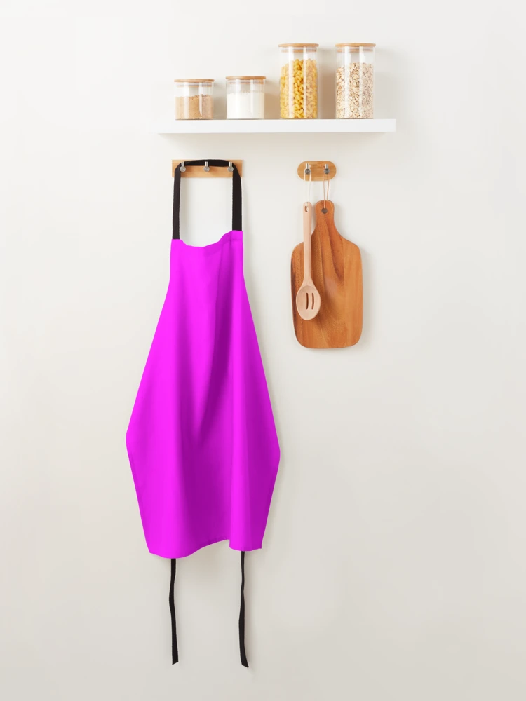 Aperçu 4 sur 6. Tablier avec l'œuvre Fuchsia Plain Color créée et vendue par SolidColor.