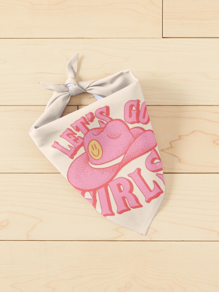 Let's Go Girls | Pink Cowboy Cowgirl Rodeo Hat Preppy Aesthetic  Bachelorette Party | HOWDY Y'ALL | White Background | Bath Mat