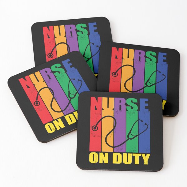 Item preview, Retro Stripes On Duty Nurse designed and sold by Whimsical  Thinker.