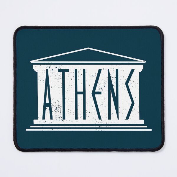 Item preview, Athens Logo Typography designed and sold by Happy Puppy Print On Demand.