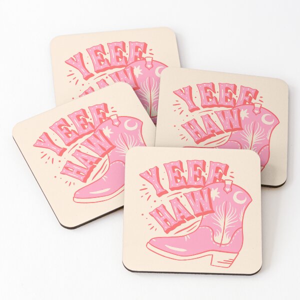 Item preview, YEEHAW | Pink Cowboy Space Cowgirl Rodeo Boot Preppy Aesthetic | HOWDY Y'ALL | White Background designed and sold by PEARROT.