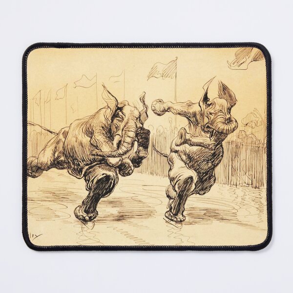 Item preview, Skating Elephants by Heinrich Kley - Vintage Art designed and sold by RickE.