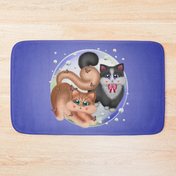 Item preview, Adorable Cats with Bubbles and Butterflies designed and sold by DeneboArt.