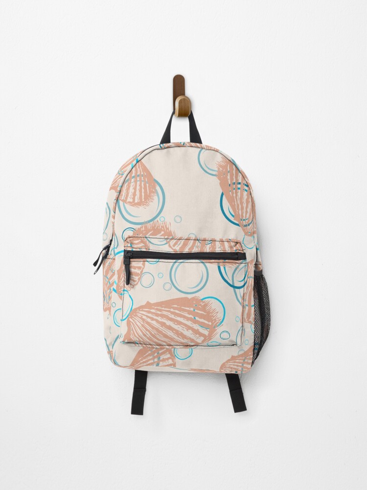 Thumbnail 1 of 3, Backpack, Sea shells pattern designed and sold by ARTEMBASSY.