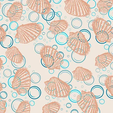Artwork thumbnail, Sea shells pattern by ARTEMBASSY