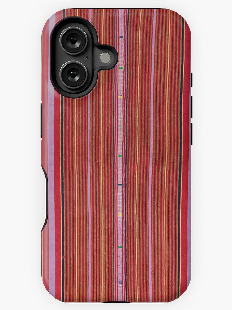 Thumbnail 1 of 4, iPhone Case, Vintage Guatemalan Colorful Striped Textile designed and sold by fineearth.
