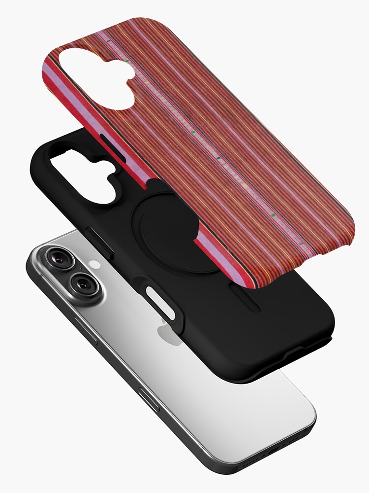 Thumbnail 2 of 4, iPhone Case, Vintage Guatemalan Colorful Striped Textile designed and sold by fineearth.